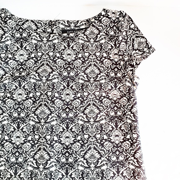 Zara Dresses & Skirts - ZARA Woman Black & White Floral Sheath Dress S